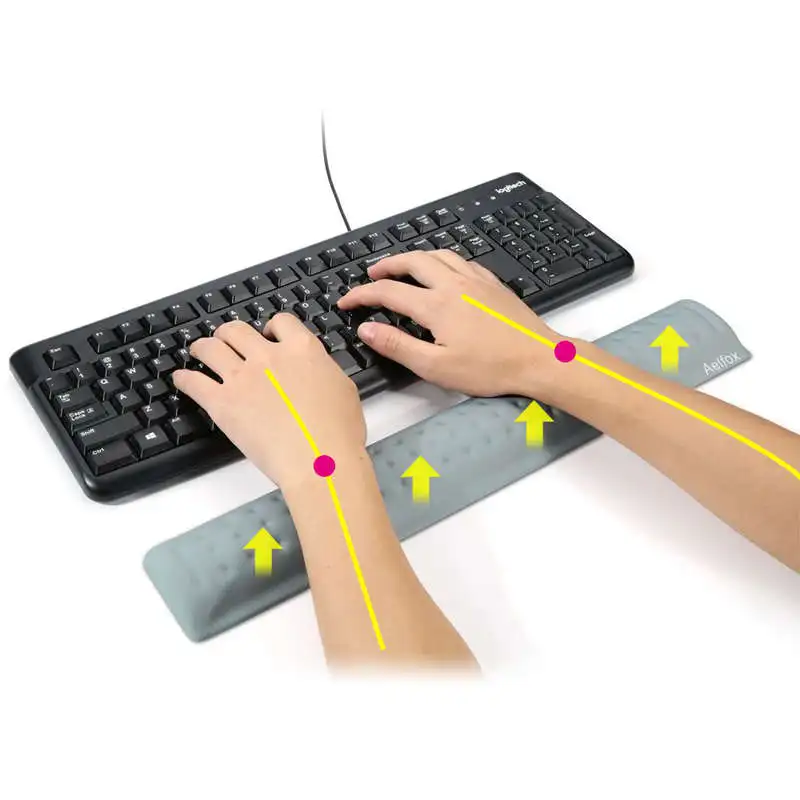 Клавиатура с эффектом памяти, подставка для запястья, игровой коврик для мыши, поддержка запястья, эргономичный дизайн для офиса, домашнего