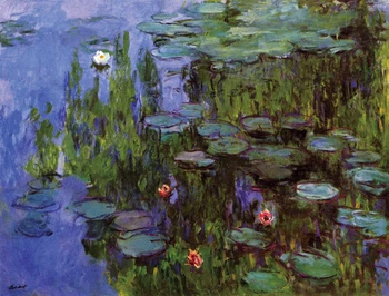 

Claude Monet Modern Impressionist Water Lily Landscape Prints to Canvas Oil Painting Home Wall Art Decoration