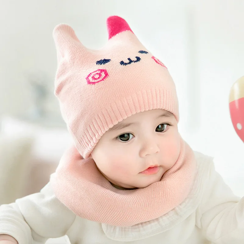 Шапка для детей 1-2 лет милая шапка с заячьими ушками малышей младенца вязаная