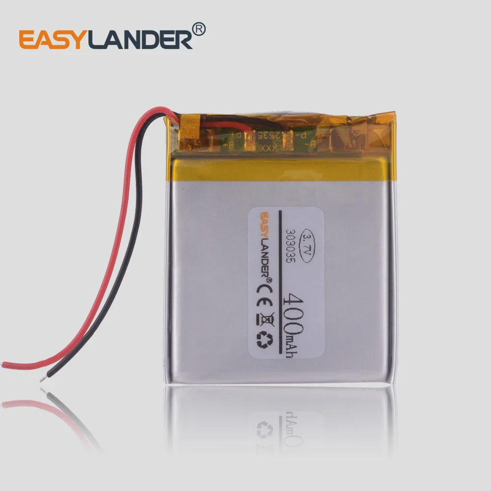 Фото 3 шт./лот 3,7 v 400mAH 303035 литий-ионная полимерная аккумуляторная батарея для диктофона ручка smartband, умные часы bluetooth №2