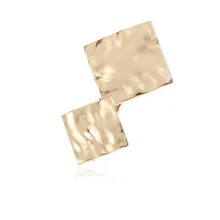 Заколки для волос для Для женщин Глянцевая тиснением двойной заколка со стразами нерегулярные четырехугольник заколка для прически G0508