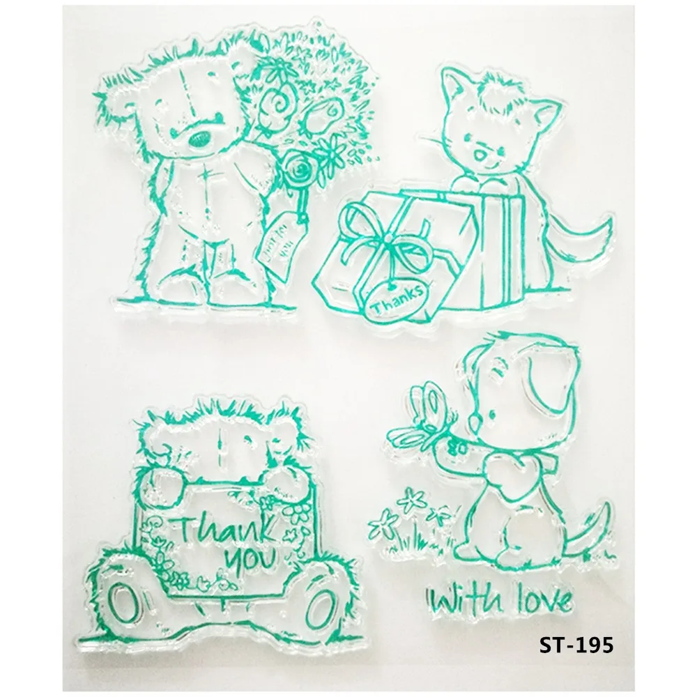 

Lovely Animals Transparent Clear Silicone Stamp/seal for DIY Scrapbooking/photo Album Decorative Clear Stamp Sheets.