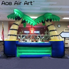 Высочайшее качество надувные кокосовое холодный напиток стойло, киоск бар/поставщика пространство, inflatabl Тики Бар со съемными баннеры для мероприятий