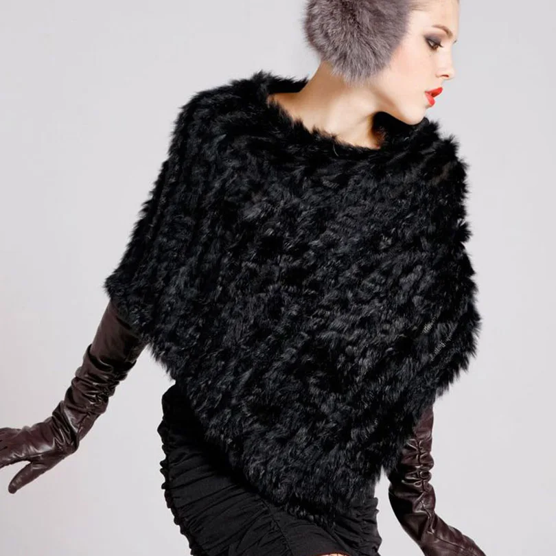 poncho rabbit fur