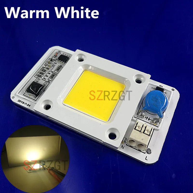 Новый светодиодный чип COB с регулируемой яркостью 50 Вт AC110V 220 В вход умный IC