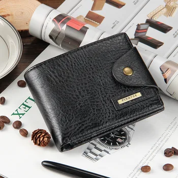 

Small Man Wallet Solid Coin Purse Zipper PU Leather Brand Men Wallets Short Bifold Purse ID Card Holders Standard Wallets Male