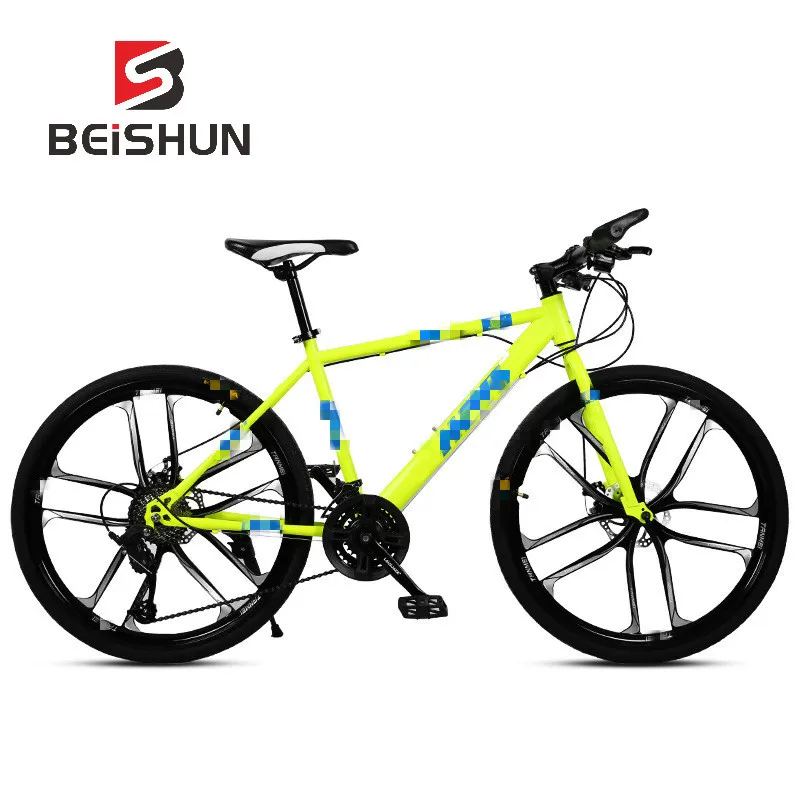 Adult Mountain Bike 26 Inch Speed Shift Double Disc Brakes Ten Knife Wheel Bicycle Male and Female Students Bicycle