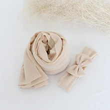 35*160 см бежевый цвет новорожденный стрейч Джерси обертывание новорожденных реквизит для фотосессии аксессуары для фотосессии реквизит для фотосессии