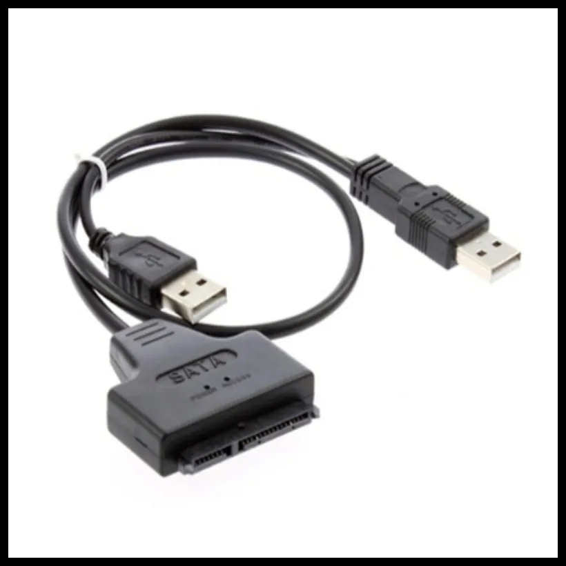 Кабель-адаптер с USB 2 0 на SATA 7 + 15 Pin 22 для жесткого диска 5 &quotHDD кабелем питания |