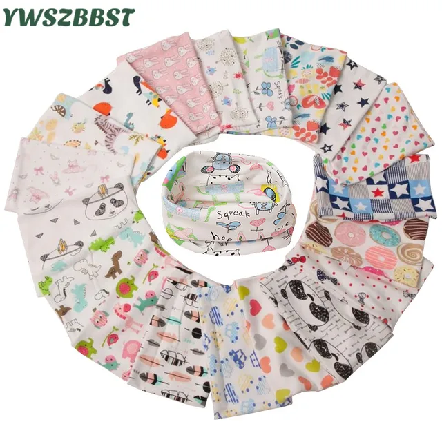 2019 New Autumn Winter Children's Cotton Scarf Baby Bibs Kids Scarf Boys Girls Scarves Child O Ring Collar Baby Bib Burp Cloths