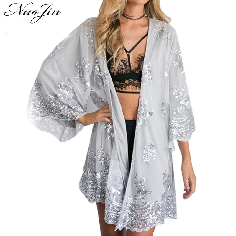 silver lace cardigan