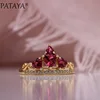 Женское кольцо из розового золота 585 пробы, с инкрустацией из микровоска ► Фото 3/6