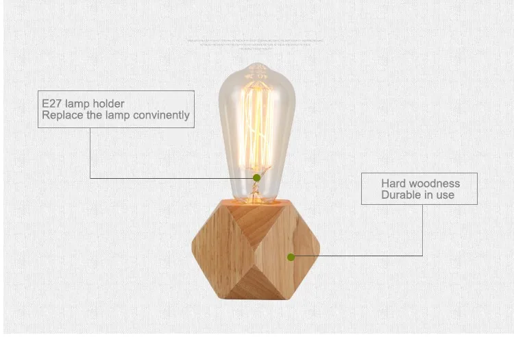 Современная креативная деревянная настольная лампа, регулируемая прикроватная лампа для спальни, Теплые лампы для кабинета, индивидуальная настольная лампа