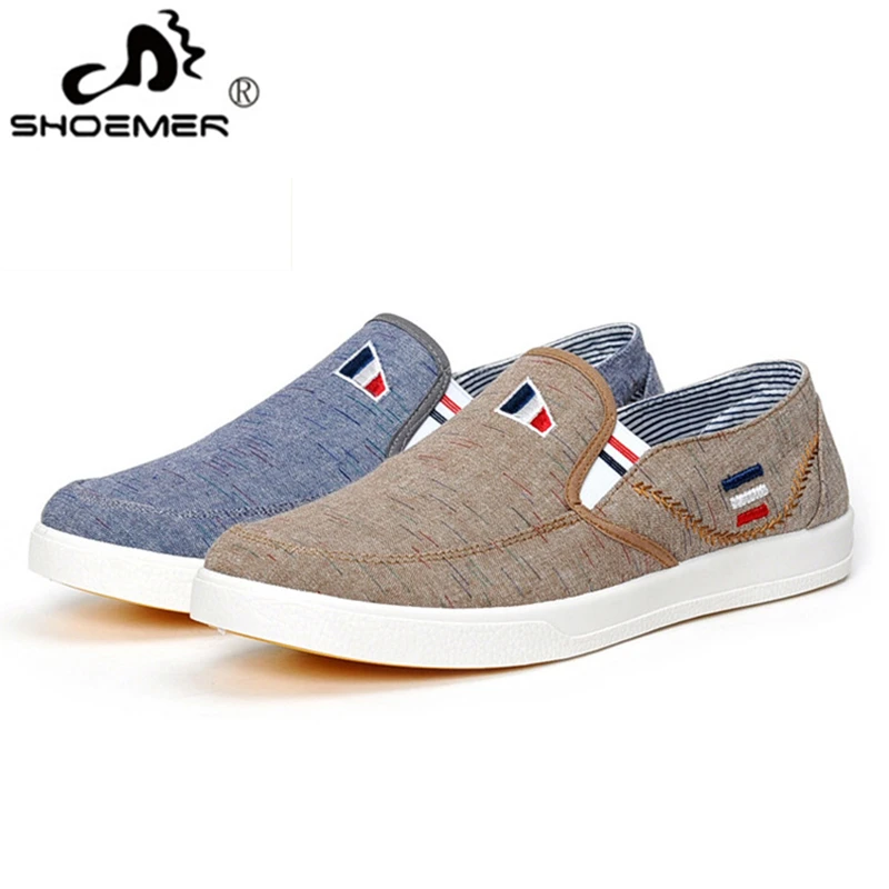 

SHOEMER Breathable Linen Casual Men's Shoes Old Beijing Cloth Shoes Canvas Summer Leisure Flat Fisherman Driving Shoes Wicking