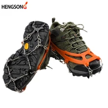 Новинка, 1 пара, ледяной захват, для улицы, кошки, противоскользящая обувь, чехлы для альпинизма, коготь, для снега, походов, Лыжная обувь, цепочка для ногтей, 8 зубьев, CU871596