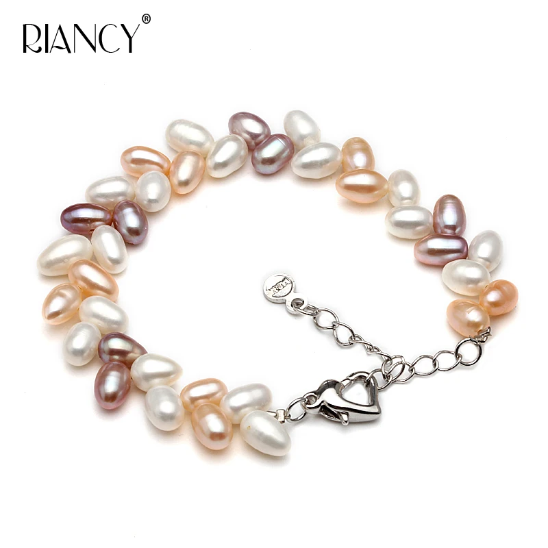 

Hot sale Fashion multicolor pearls bracelets for women natural freshwater pearl 7-8MM