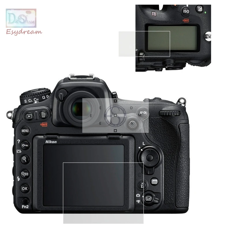 

Self-adhesive Glass / Film Main LCD Screen + Shoulder Top Info Screen Protector Cover for Nikon D500 Camera