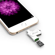 Kismo Micro SD TF кард-ридер USB 2,0 USB Lightning кард-ридер для iPhone 8X7 6 Plus iPod iPad OTG кард-ридер