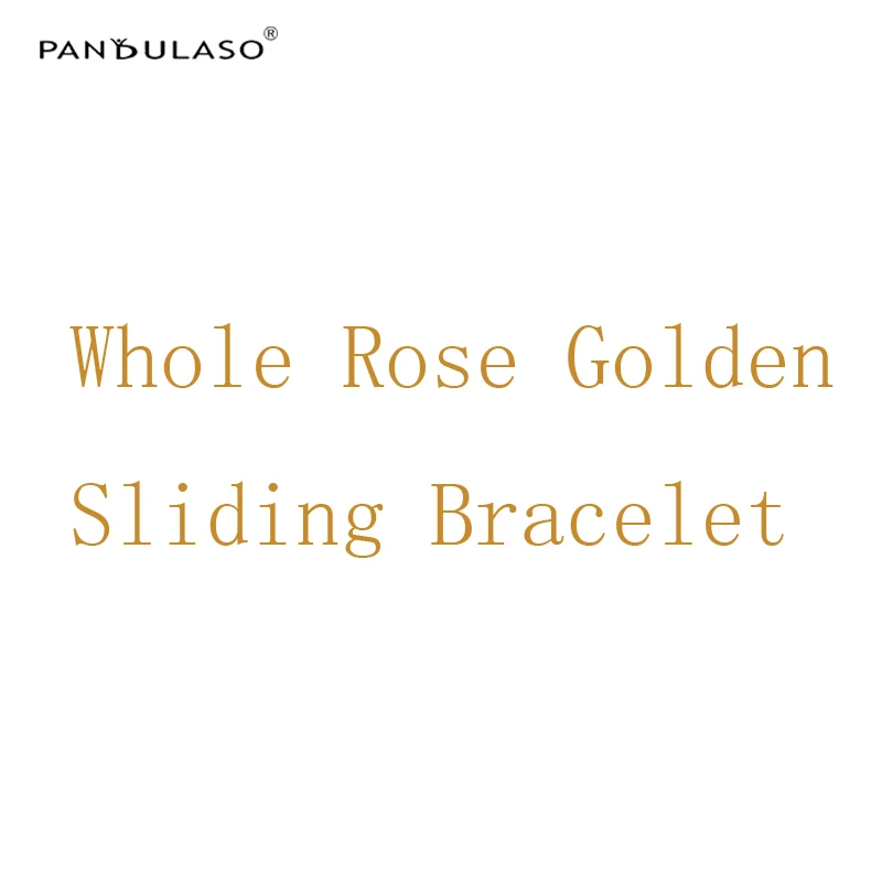 

Pandulaso Rose Golden Sliding Bracelets for Women Fashion DIY Jewelry Snake Chain Charms Bracelets New Silver 925 Jewelry Gifts