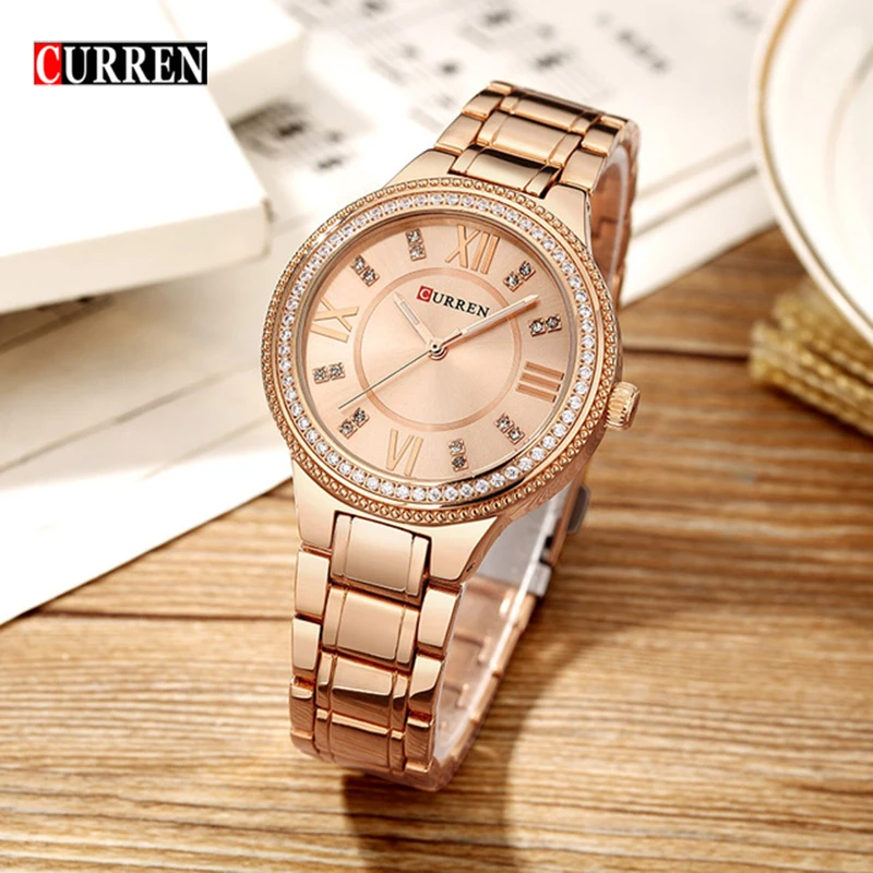 

2018 High Quality CURREN Fashion Black Women Watches Ultra thin Quartz Watch Woman Elegant Dress Ladies Watch Montre Femme