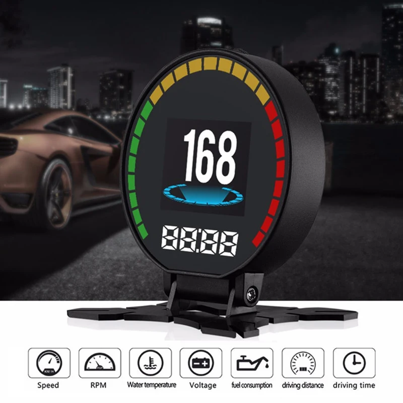

Car HUD Head-Up Display OBD2 Windshield Projector Smart Digital Meter Overspeed Warning Alarm System GPS Speedometer OBD HUD