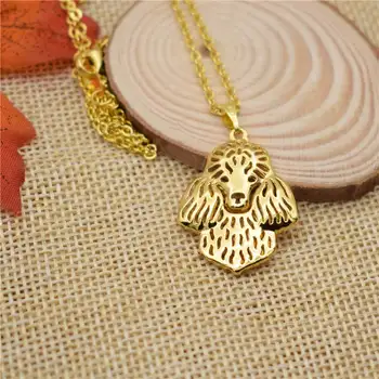 

LPHZQH Fashion Hippie Cartoon Puppy Dog Poodle Pendant Necklace Women Chain Choker Necklace Collares Charm Jewelry Accessory