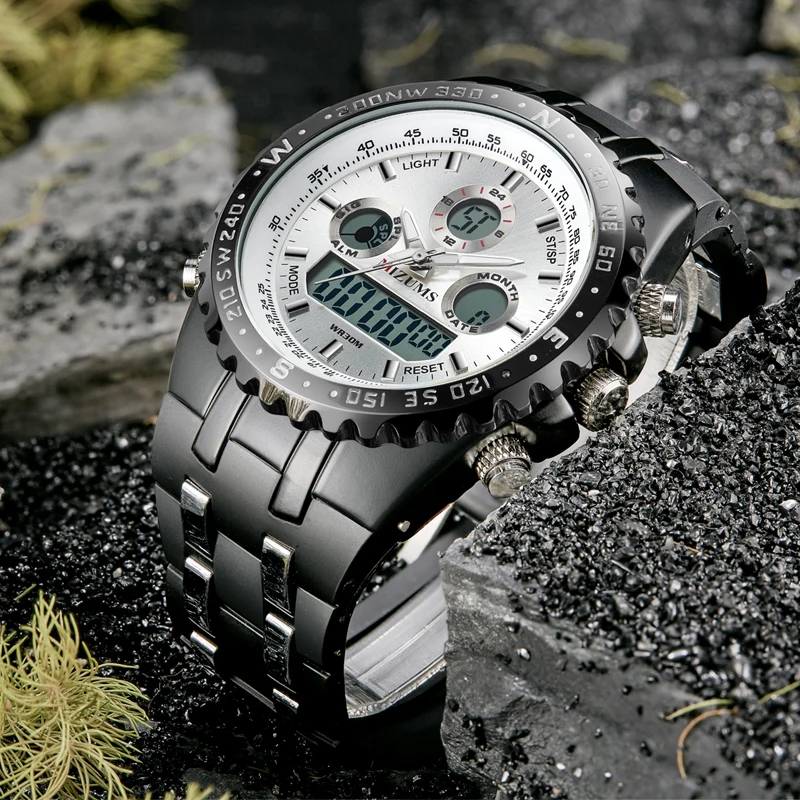 Luxury Brand Mizums Men Fashion Sport Watches Men's Quartz Digital Analog Clock Man Full Steel Wrist Watch relogio masculino free shipping (13)