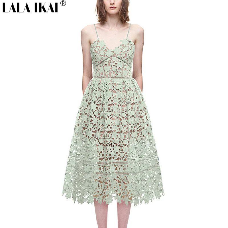 2016 Fashion Brand Design Azaelea Dress In Mint Green Women Lace Hollow  Beach Bohemian Midi Dresses Women Strap Halter QWA0339 5|azaelea dress|midi  dressdesigner dress women - AliExpress