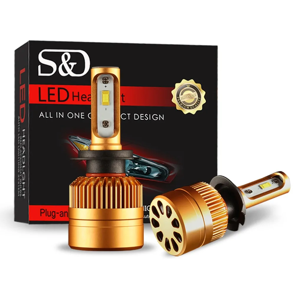 2Pcs H4 H7 LED H11 H8 H9 H1 HB4 H3 HB3 9005 9006 LED Headlight Bulbs