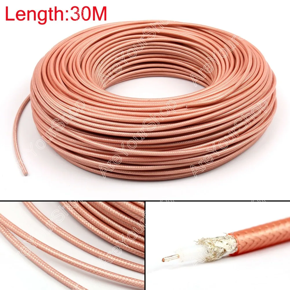 Sale 3000cm RG142 RF Coaxial Cable Connector 50ohm M17/60 RG-142 Coax Pigtail 98ft High Quality Plug Jack Adapter Wire Connector