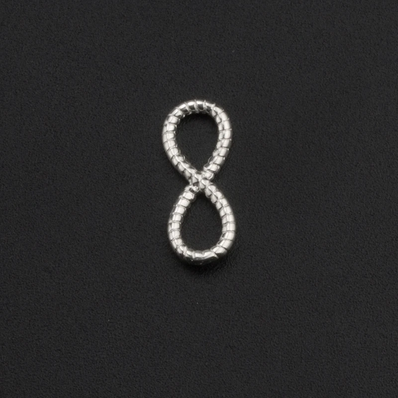 6,5x16,3 мм 925 пробы Серебряный символ бесконечности Подвески-соединители для браслетов Бесконечность Подвески соединитель для Diy ювелирных изделий