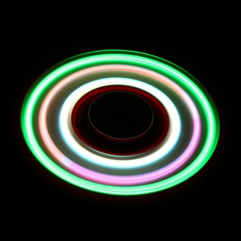 

LED Lighting Fidget Spinner Finger Plastic EDC Hand Spinner For Autism and ADHD Relief Focus Anxiety Stress Wheel Toy Gifts