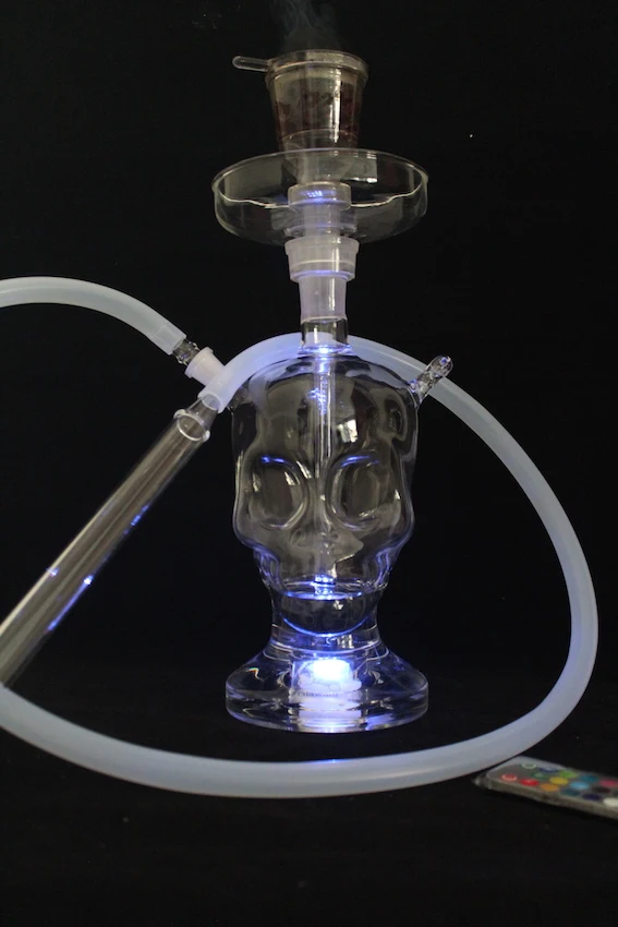 82004 Skull Head shape small Shisha glass water pipe,Smooking Shisha