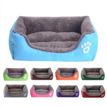 10 цветов прямоугольные яркие цвета лежанки для собак мягкий теплый домик для питомца, Конура дышащий коврик для домашних животных размер s-xl для маленьких больших домашних животных