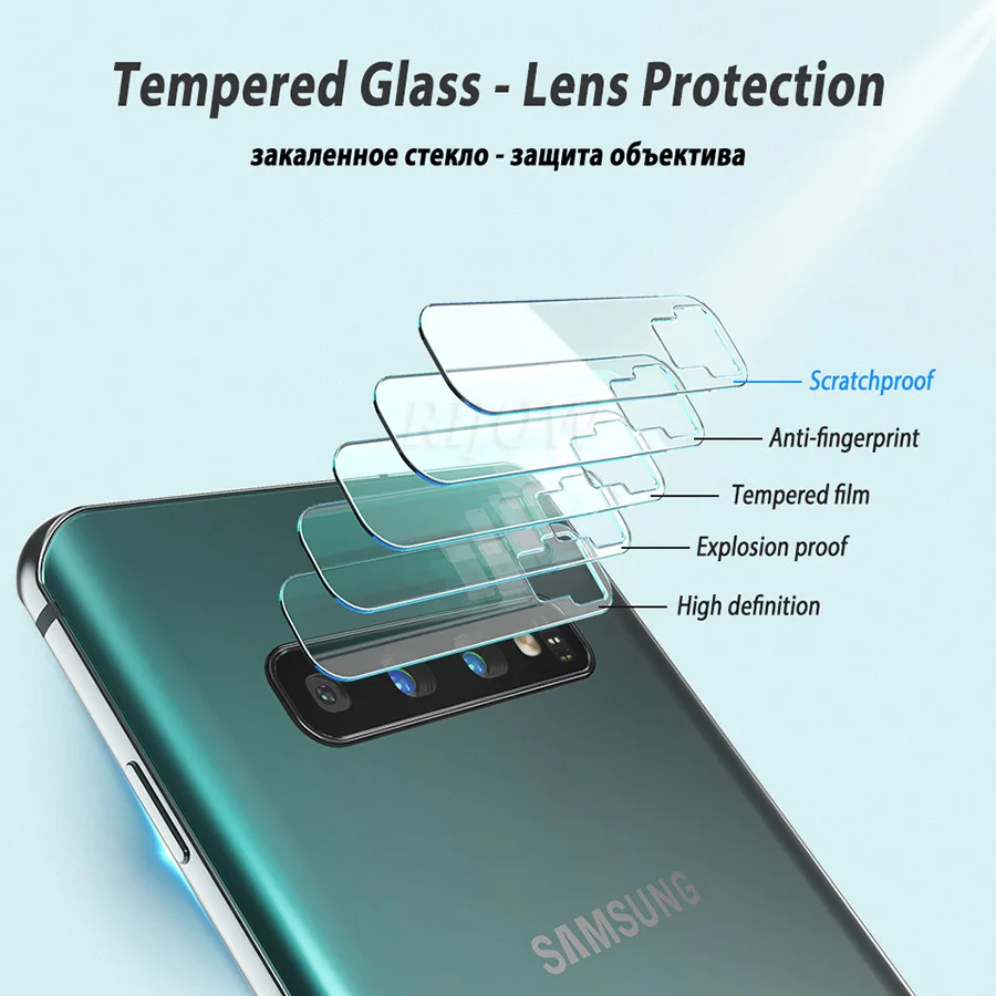 2 шт. пленка для камеры Samsung Galaxy S10 Plus S10e Note 10 20 S20 ультра Закаленное стекло Защитная
