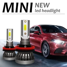 2pcs Car Light Blub Auto H7 LED H11 H4 LED H1 9005 9006 Headlights 6000K 90W 12000LM Bulbs Diodes Automobiles Parts Lamp