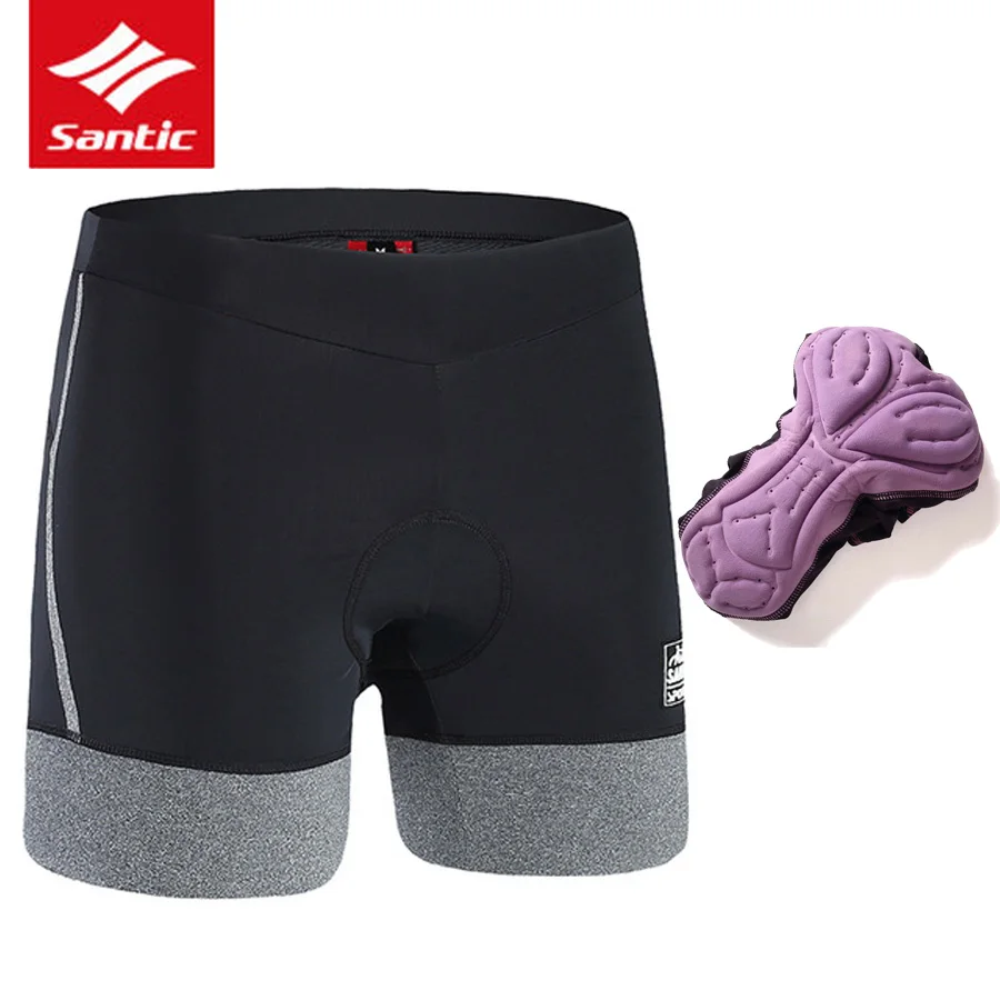 Santic Cycling Shorts Women Comfortable Coolmax 4D Padded MTB Shorts