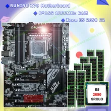 Материнская плата распродажа подножка супер X79 игровой материнской платы расслоение 8 DDR3 DIMM Процессор Intel Xeon E5 2690 C2 2,9 ГГц Оперативная память 128 г(8*16G) RECC