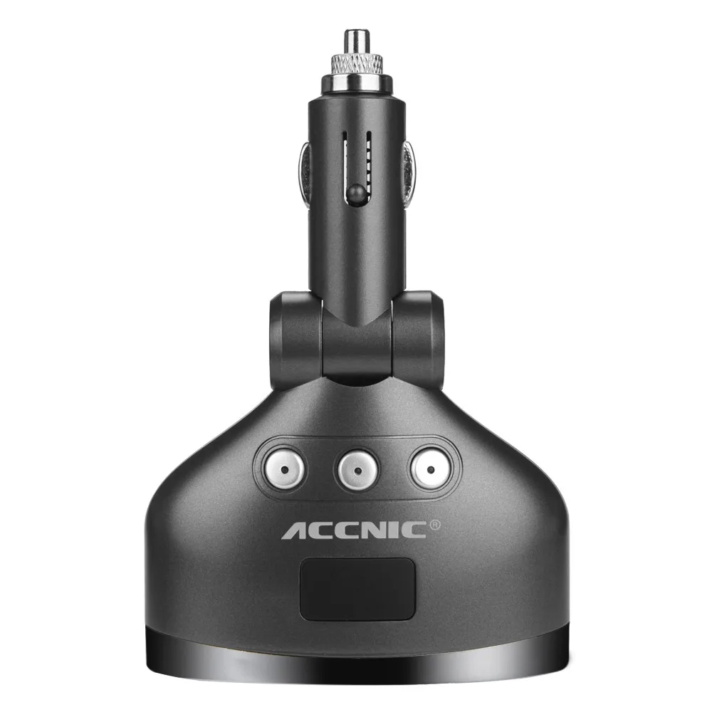 ACCNIC 3 гнезда 1А/2.4A ABS Мини двойной USB зарядка светодиодный дисплей 12 v-24 v Автомобильное зарядное устройство для iPhone 7 8 Plus samsung 56