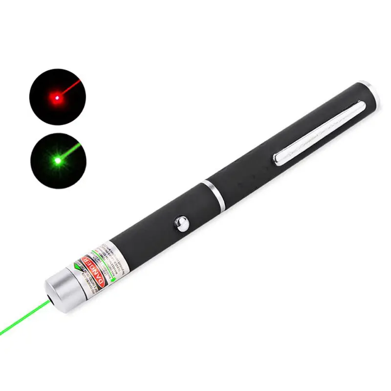 مؤشر ليزر عالي الجودة الأحمر/الأخضر 5 mW قوية 500 M قلم ليزر مؤشر الليزر دون 2 * AAA بطارية المهنية ل التدريس