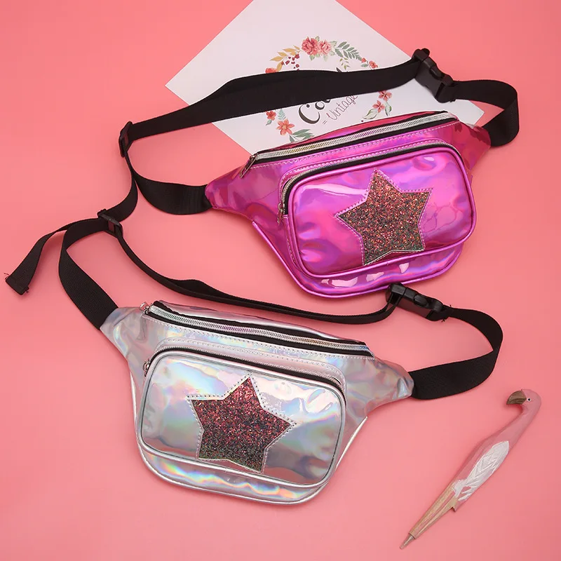 

LXFZQ NEW Waist Pack Women holographic Fanny Pack Belt Bag money belt women's purse belt bag sac banane femme waistband woman