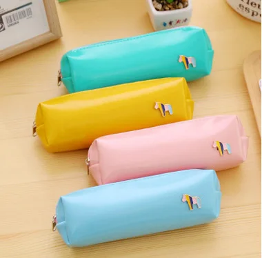 

1 Pcs Simple Pencil Horse Case leather Estuches School Pencil Box Pencilcase Pencil Bag School Supplies Stationery