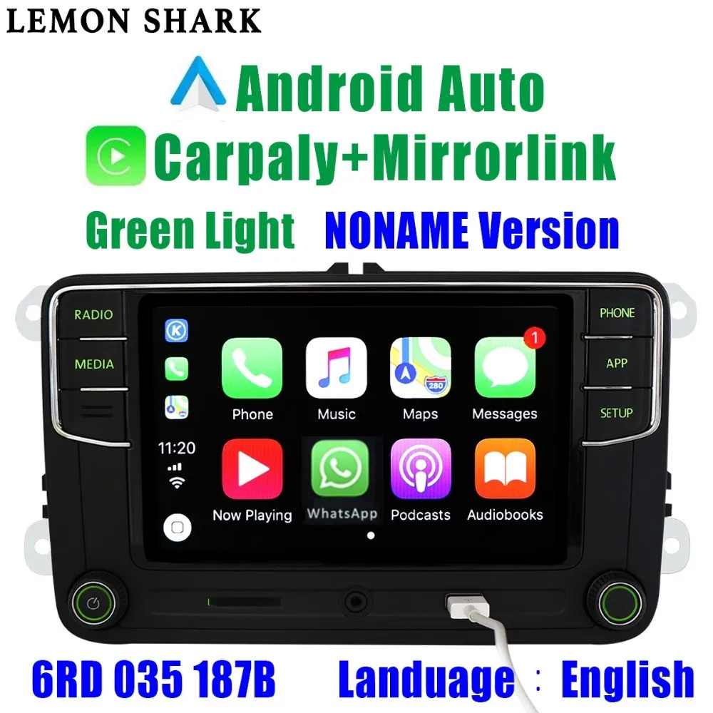 Автомобильный радиоприемник Green Android Carplay Noname RCD330G RCD330 Plus Зеленая кнопка 6RD 035 187B