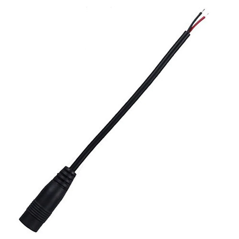 10pcs 12V DC Power Plug Female Jack Plug Connector Cable 5.5X2.1mm With Cord Cable 15CM for CCTV LE - 32855215308