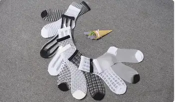 

50 pairs Fashion Women Girls Socks Summer Transparent Lace Grid Glass Crystal Cool Mesh Knit Silk Socks