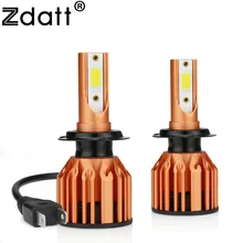 Zdatt 10000LM H1 H4 H7 Led H8 H11 HB3 9005 HB4 9006 Led Fari Lampadine 80 W 6000 K 12 V 24 V COB Auto Automobili Luce Lampada Auto