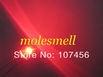 

5mm straw hat red led big angle Free Shipping (100pcs) 5mm red LED for 100 free resistors 5mm strawhat red led