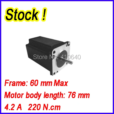 

In Stock! Free shipping step motor 24HS8404 4.2 A 220 N.cm with 4 lead wires and step angle 1.8 degree