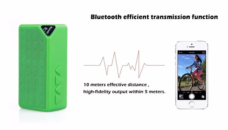 M& J X3 Bluetooth Динамик Портативный Беспроводной громкой связи TF FM радио встроенный микрофон MP3 сабвуфер со съемной Батарея для телефона