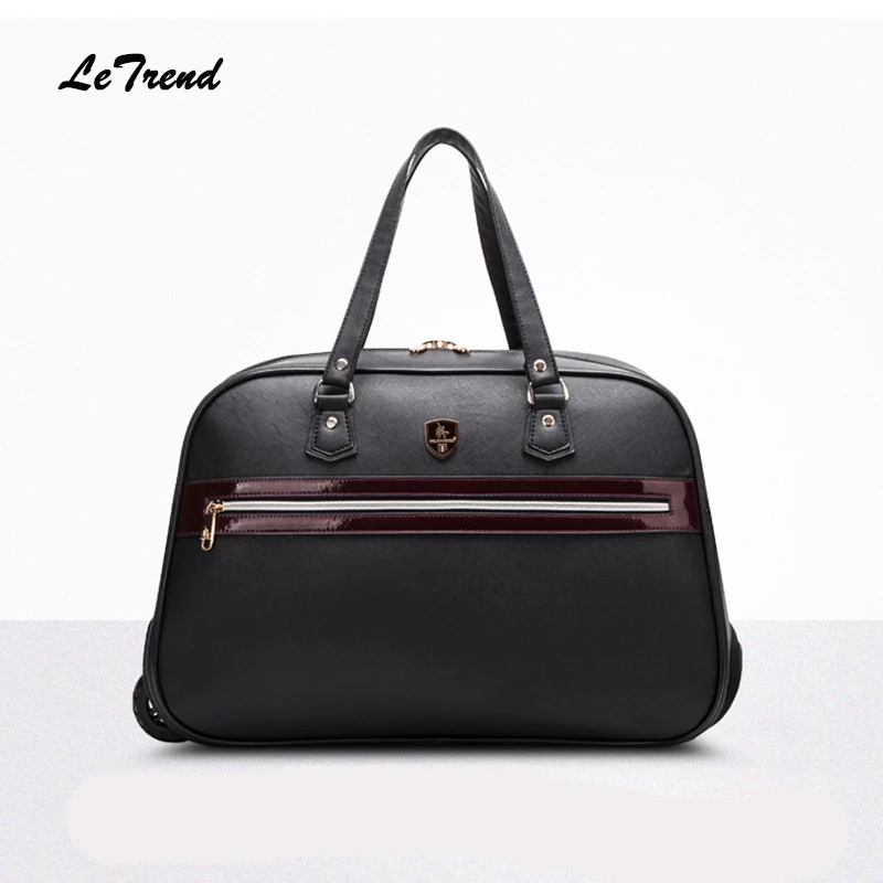 Letrend, новая модная мужская сумка для путешествий, ручная женская кожаная сумка, багажная тележка для посадки на багажник, короткое путешествие